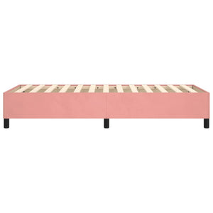 Boxspring-sängram rosa 90x190 cm sammet