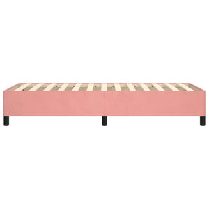 Boxspring-sängram rosa 90x200 cm sammet