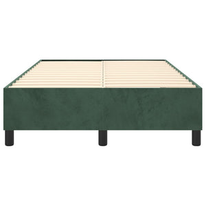 Boxspring-sängram mörkgrön 120x200 cm sammet