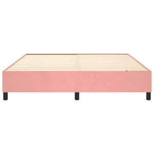 Boxspring-sängram rosa 180x200 cm sammet