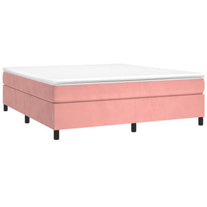 Boxspring-sängram rosa 200x200 cm sammet