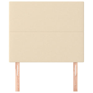 Sänggavel creme 90x5x118/128 cm tyg