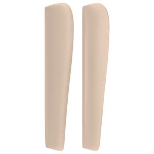 Sänggavel med kanter cappuccino 163x23x118/128 cm konstläder