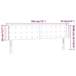 Sänggavel LED cappuccino 183x16x78/88 cm konstläder