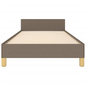 Sängram utan madrass Taupe 90x200 cm tyg