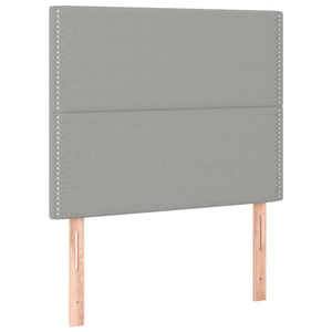 Sängram utan madrass ljusgrå 90x200 cm tyg