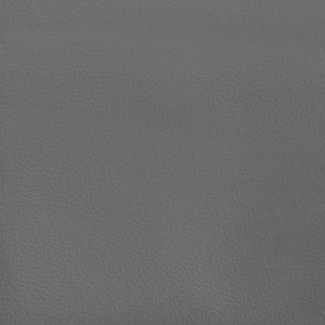 Sängram med huvudgavel grå 80x200 cm konstläder