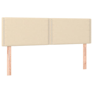 Ramsäng med madrass gräddvit 140x200 cm tyg