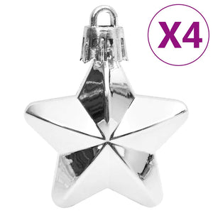 Julgranskulor 111 delar vit och grå polystyren