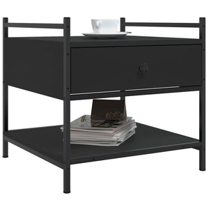 Soffbord svart 50x50x50 cm konstruerat trä