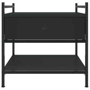 Soffbord svart 50x50x50 cm konstruerat trä