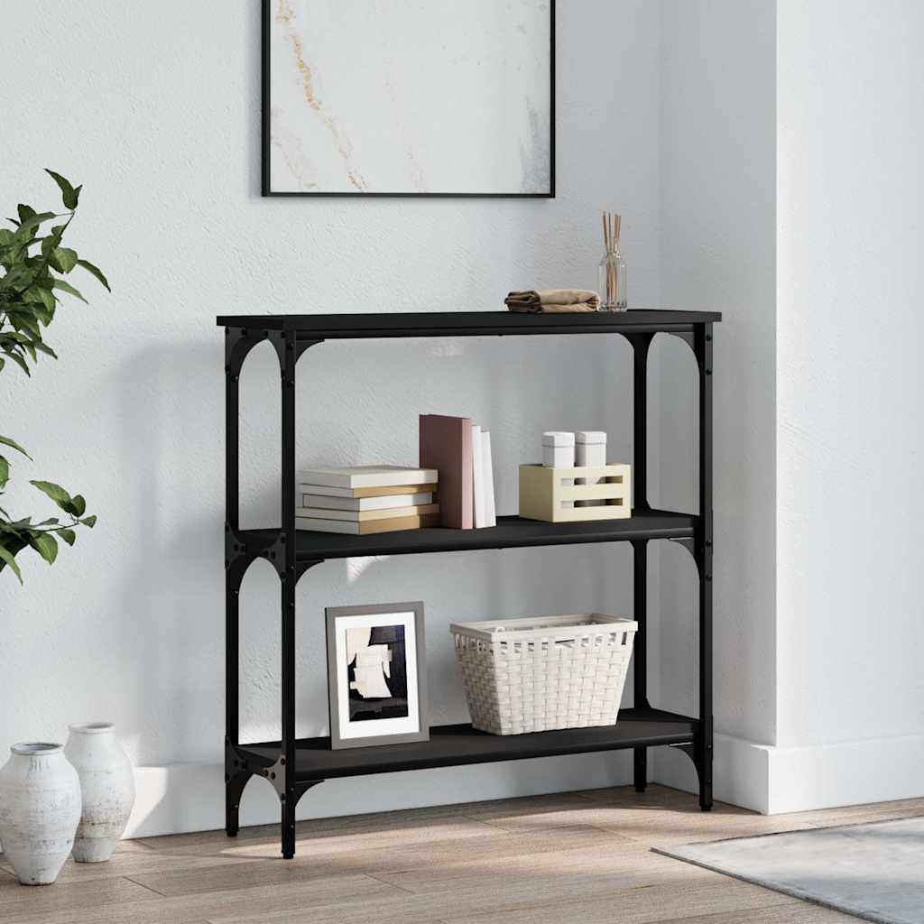 Konsolbord svart 75x22,5x75 cm konstruerat trä