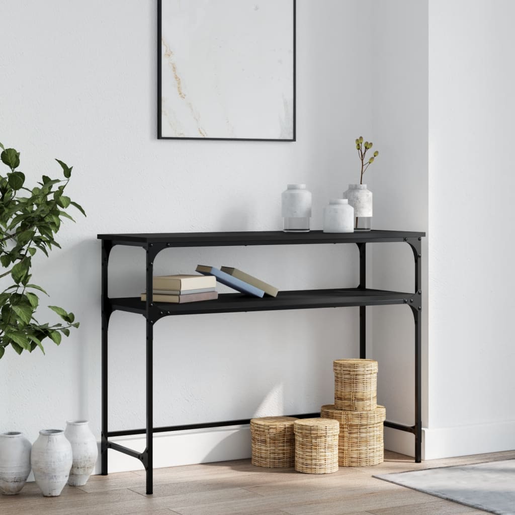 Konsolbord svart 100x35,5x75 cm konstruerat trä