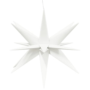 Stjärna med LED-belysning vikbar vit 100 cm