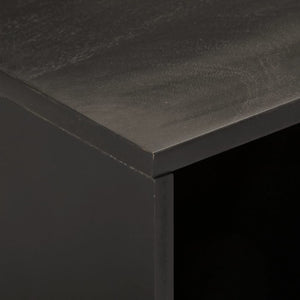 Tv-bänk svart 80x31x46 cm massivt mangoträ