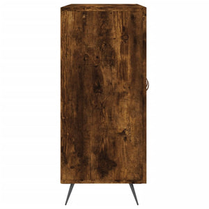 Byrå rökfärgad ek 90x34x80 cm konstruerat trä