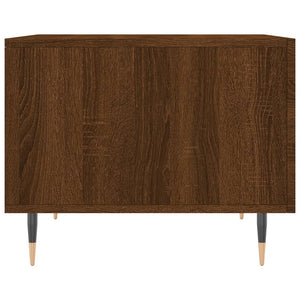 Soffbord 2 st brun ek 50x50x40 cm konstruerat trä