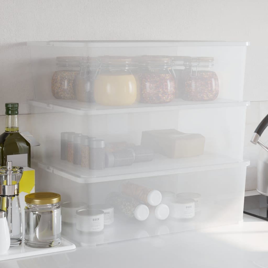 Plastlådor 3 st 25 L stapelbara