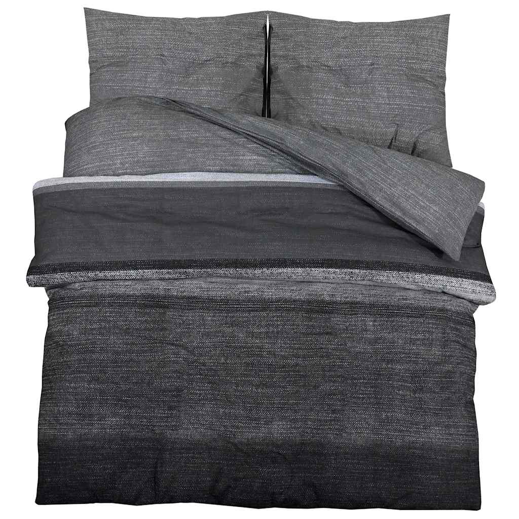 Bäddset mörkgrå 260x220 cm bomull
