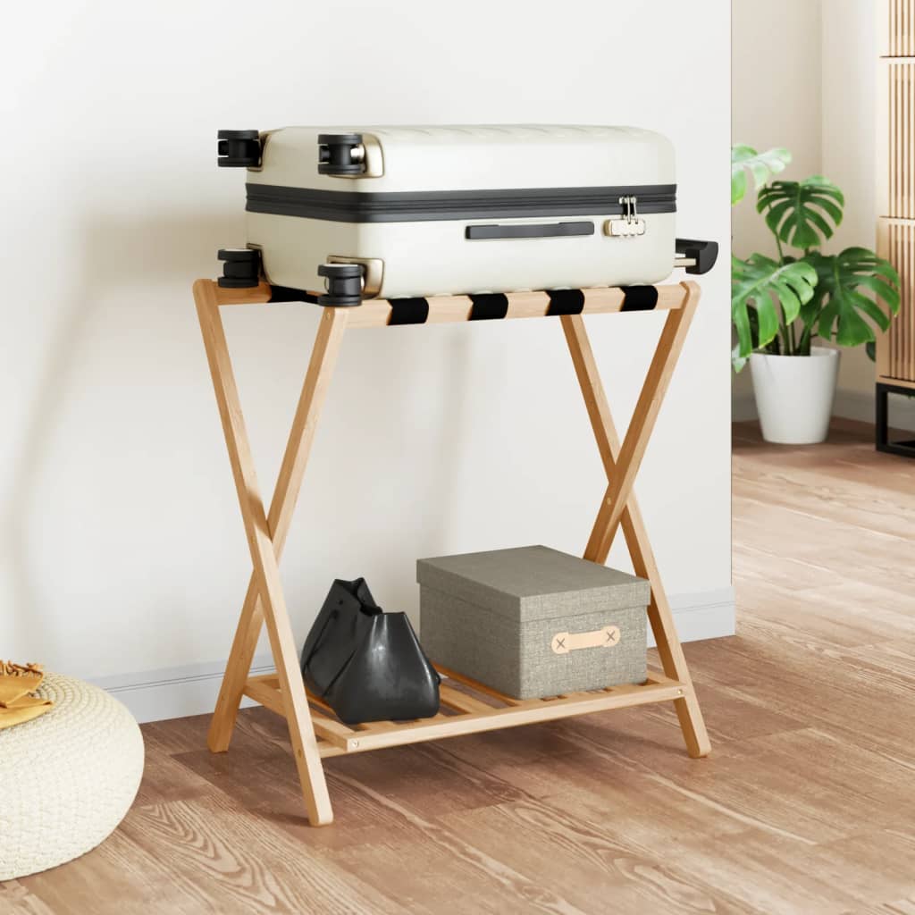 Bagagehylla 68x38x58 cm bambu