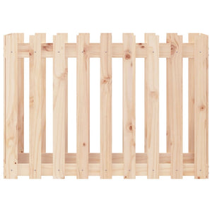 Odlingslåda med staket-design 100x50x70 cm massiv furu
