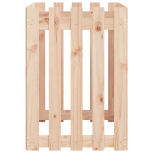 Odlingslåda med staket-design 100x50x70 cm massiv furu