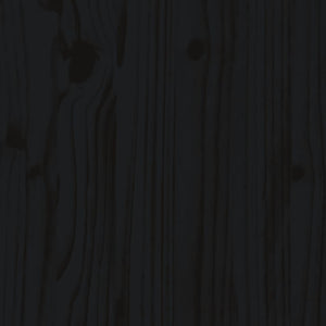 Odlingslåda med staket-design svart 150x30x30 cm massiv furu