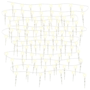 Julislampa 100 LED-lampor varmvit 10 m akryl PVC