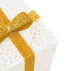 Juldekoration med belysning julklappar 3 st 64 LED varmvit