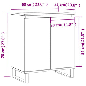 Byrå rökfärgad ek 60x35x70 cm konstruerat trä