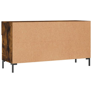 Skobänk rökfärgad ek 102x35x55 cm konstruerat trä