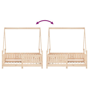 Sängram för barnsäng 70x140 cm massiv furu