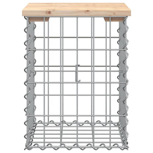 Trädgårdsbänk gabion-design 33x31x42 cm massiv furu