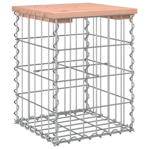 Trädgårdsbänk gabion-design 33x31x42 cm massivt douglasträ