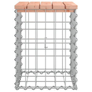 Trädgårdsbänk gabion-design 33x31x42 cm massivt douglasträ