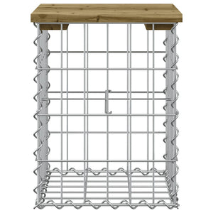 Trädgårdsbänk gabion-design 33x31x42 cm impregnerad furu