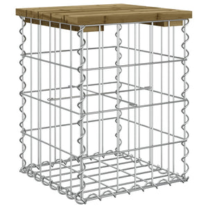 Trädgårdsbänk gabion-design 33x31x42 cm impregnerad furu