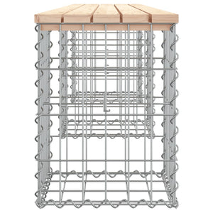 Trädgårdsbänk gabion-design 203x31x42 cm massiv furu