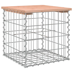 Trädgårdsbänk gabion-design 43x44x42 cm massivt douglasträ