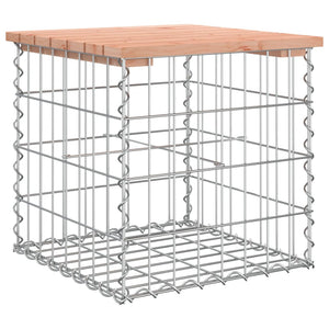 Trädgårdsbänk gabion-design 43x44x42 cm massivt douglasträ