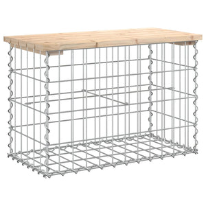 Trädgårdsbänk gabion-design 63x31,5x42 cm massiv furu