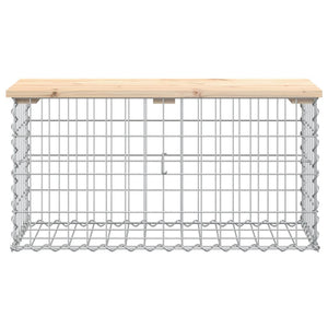 Trädgårdsbänk gabion-design 83x31,5x42 cm massiv furu