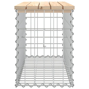 Trädgårdsbänk gabion-design 83x31,5x42 cm massiv furu