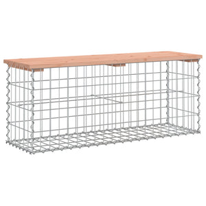 Trädgårdsbänk gabion-design 103x31,5x42 cm massivt douglasträ