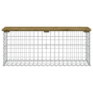 Trädgårdsbänk gabion-design 103x31,5x42 cm impregnerad furu