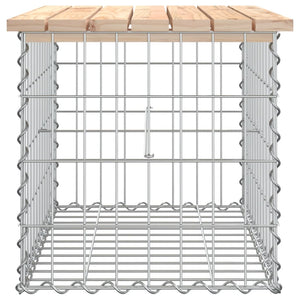 Trädgårdsbänk gabion-design 63x44x42 cm massiv furu