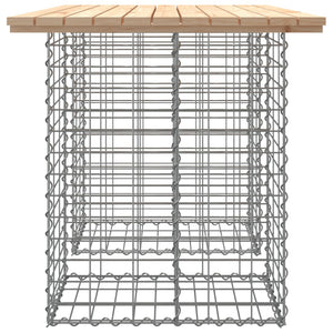 Trädgårdsbord gabiondesign 100x70x72 cm massivt trä furu