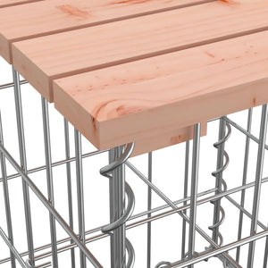 Trädgårdsbord gabiondesign 100x70x72 cm massivt trä Douglas