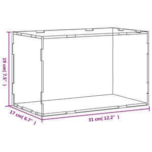 Displaylåda transparent 31x17x19 cm akryl