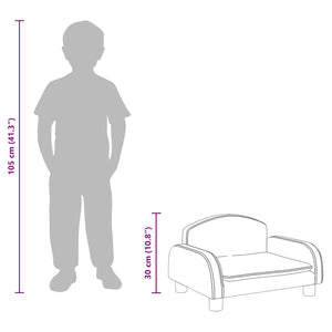 Barnsoffa svart 50x40x30 cm konstläder